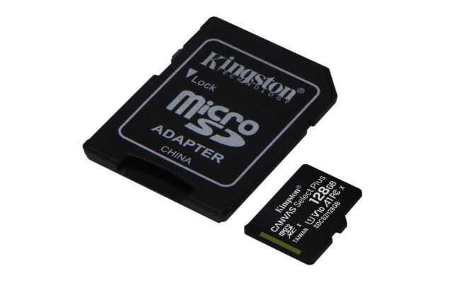 Kingston Technology Canvas Select 128GB micSDXC Plus 100R A1 C10 Card + ADP - imagine 2