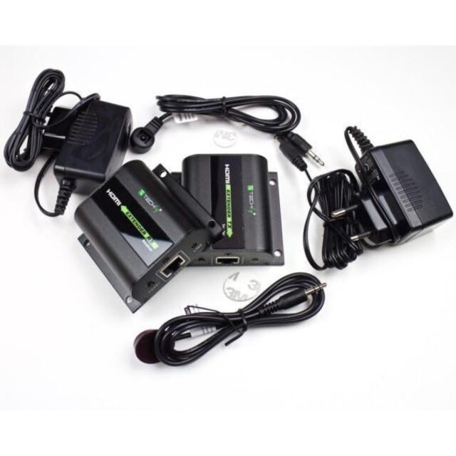 Techly Extender HDMI Full HD on cable Cat.5E / 6 / 6A / 7 max 60m Autoregulated IDATA EXT-E70I - imagine 7