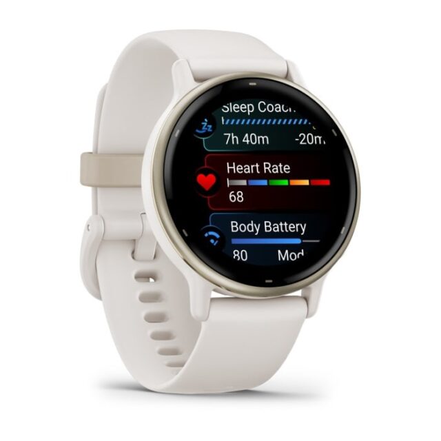 Garmin Vivoactive 5 3.05 cm (1.2 ) AMOLED 42 mm Digital 390 x 390 pixels Touchscreen White Wi-Fi GPS (satellite) - imagine 3