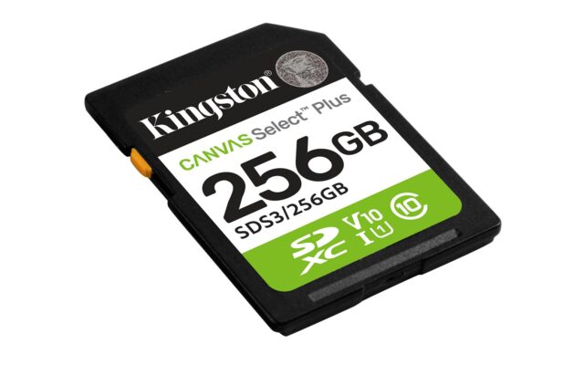 Kingston Technology 256GB SDXC Canvas Select Plus Gen3 150MB/s C10 UHS-I U1 V10 - imagine 3