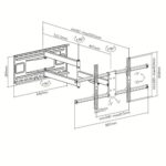 Techly ICA-PLB 490 TV mount 2.03 m (80 ) Black - imagine 3