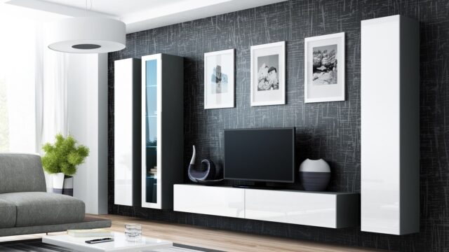 Cama Full cabinet VIGO '180' 180/40/30 grey/white gloss - imagine 2