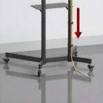 Maclean TV stand / cart  camera shelf  on wheels  37-70   max load 45kg/5kg shelf  max. VESA 600x400  MC-113 B - imagine 2