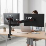 Maclean 2 monitor mount  gas spring  17 -32   2-10kg  black  MC-136 - imagine 11