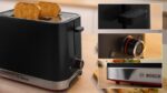 Bosch TAT4M223 toaster 4 2 slice(s) 950 W Black  Stainless steel - imagine 4
