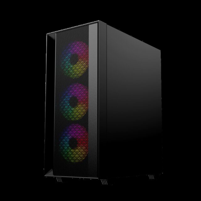 Gembird Fornax 4000 ARGB gaming ATX computer case  Midi Tower  backlight  Black - imagine 3