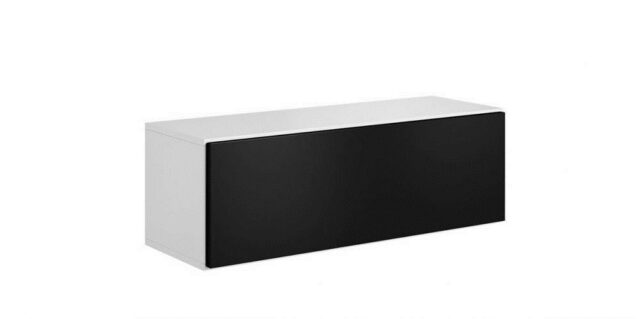 Cama full storage cabinet ROCO RO1 112/37/39 white/white/black - imagine 2