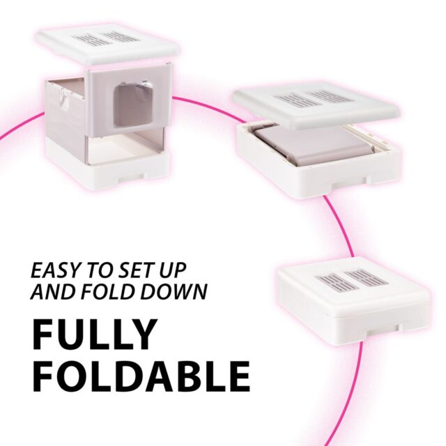 FERPLAST SAHARA TOILET GREY PINK kuweta dla kota - imagine 10