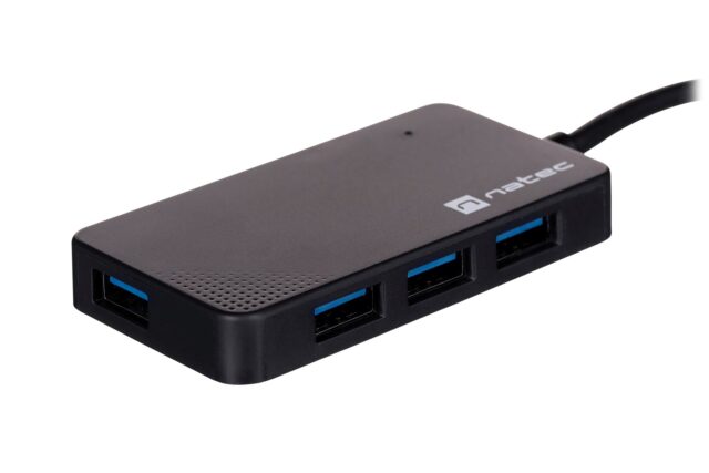 NATEC Hub USB 3.0 Moth (4 ports  black) - imagine 5