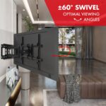 Maclean TV Mount  max VESA 600x400  32-85   60kg  horizontal and vertical angle adjustment  profile 65-390mm  black  MC-789 - imagine 4