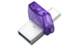 Kingston Technology DataTraveler microDuo 3C USB flash drive 64 GB USB Type-A / USB Type-C 3.2 Gen 1 (3.1 Gen 1) Purple  Stainless steel - imagine 2