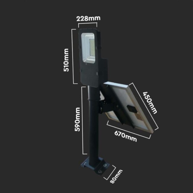 V-TAC 50W LED Solar Street Light 4000K HYBRID - imagine 6