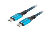 Lanberg CA-CMCM-44CU-0005-BK USB cable USB4 Gen 2x2 0.5 m USB C Black  Blue - imagine 2