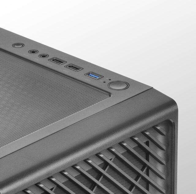 Mars Gaming MC-F Black  ATX Gaming Semitower  Full Tempered Glass Window  Metal-Mesh Front  4x 120mm ARGB Fans - imagine 4