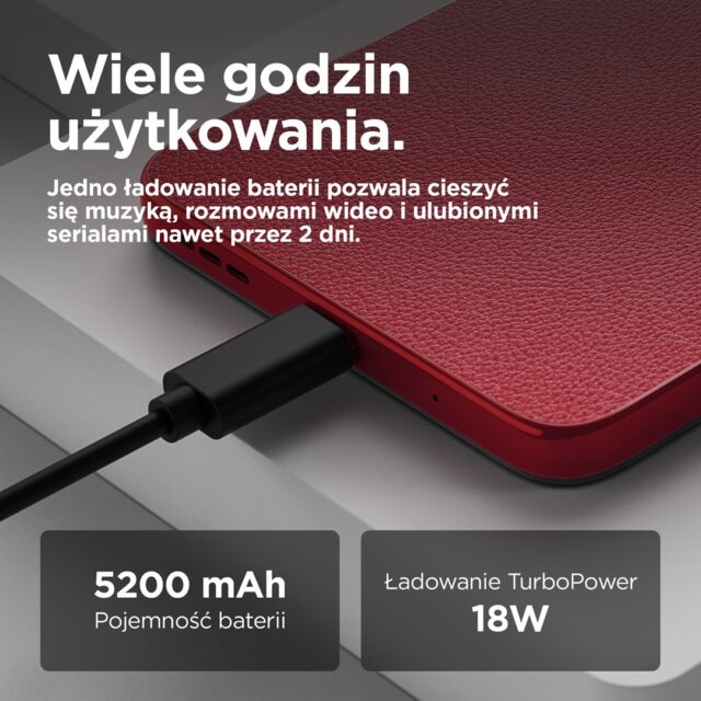 Smartfon Motorola Moto G05 4/128GB Plum Red - imagine 15
