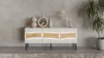 Cama INSERTO 3D TV cabinet 143.5x40x61.5 cashmere + LED - imagine 5