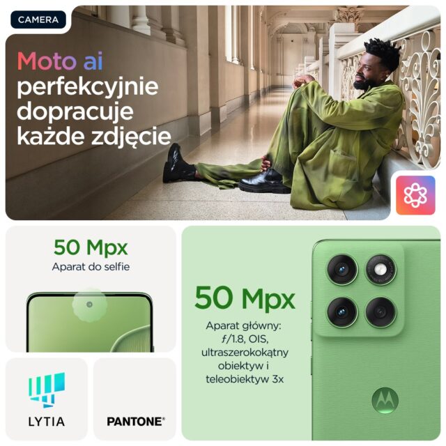 Motorola edge 60 16.9 cm (6.67 ) Dual SIM Android 15 5G USB Type-C 12 GB 256 GB 5200 mAh Green - imagine 19