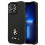 Guess GUHCP13XPS4MK iPhone 13 Pro Max 6,7"black hardcase Saffiano 4G Small Metal Logo