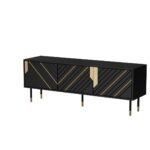 Cama 3D MOUNTAIN TV cabinet 154x40x55 black + gold