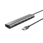 Trust Halyx - Type-A 5000 Mbit/s 7 Port USB 3.2 Gen1 Hub (silver)