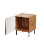 Bedside table 2 pcs. JUNGLE 53.5x40.5x44 oak wotant + black legs - imagine 2