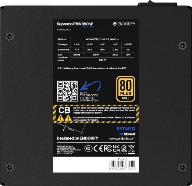 Endorfy Supremo FM6 850W (EY7A012) Black - imagine 9