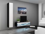 Cama TV stand VIGO NEW 30/140/40 black/white gloss