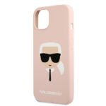 Karl Lagerfeld KLHCP13SSLKHLP iPhone 13mini 5,4" light pink hardcase Silicone Karl`s Head - imagine 6