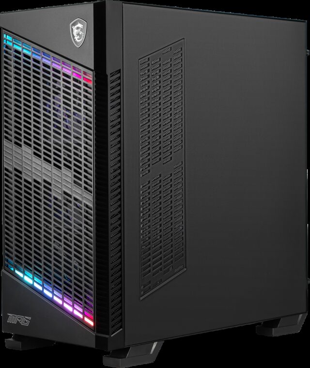 MSI MPG VELOX 100P AIRFLOW Mid Tower Gaming Computer Case 'Black  3x 120mm Fan + 1x 120mm ARGB Fan  ARGB light strip  USB Type-C  1x Tempered Glass  Center  E-ATX  ATX  mATX  mini-ITX' - imagine 8