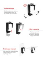 The MC-713 PC Holder Computer Under Desk Table Bracket Support Storage - imagine 8