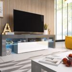 Cama TV stand TORO 158 grey/white gloss