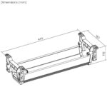 Maclean under-desk cable/extension organizer  max. load 5kg  white  MC-106 W - imagine 2