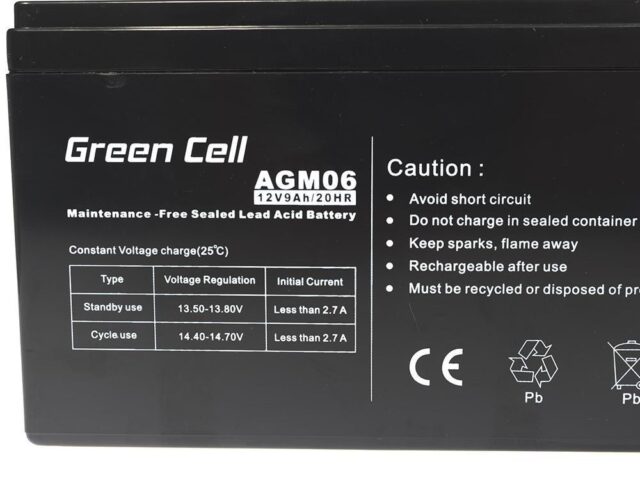 Green Cell AGM06 UPS battery Sealed Lead Acid (VRLA) 12 V 9 Ah - imagine 2