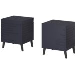 Bedside table NOVA 44x40x52 navy blue matt