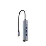 Cudy UH605 interface hub USB 3.2 Gen 1 (3.1 Gen 1) Type-C 5000 Mbit/s Grey  Silver