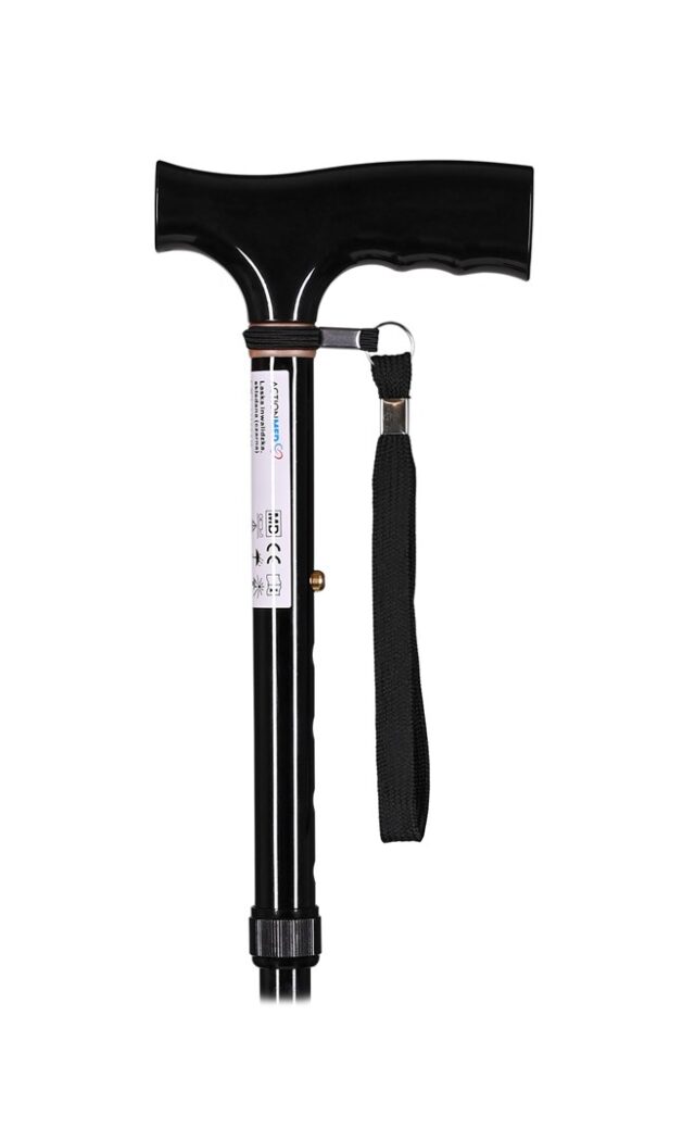 Laska inwalidzka  składana (czarna) - imagine 3