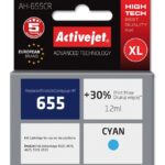 Activejet AH-655CR Ink (replacement for HP 655 CZ110AE; Premium; 12 ml; cyan)