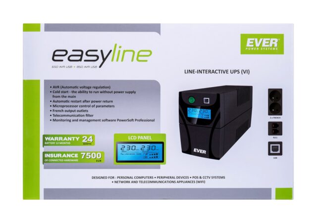 Ever EASYLINE 650 AVR USB Line-Interactive 0.65 kVA 360 W - imagine 11
