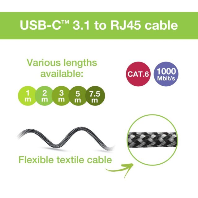 Techly ICOC U3C-RJ45-010 networking cable Silver  Black 1 m Cat6 F/UTP (FTP) - imagine 5