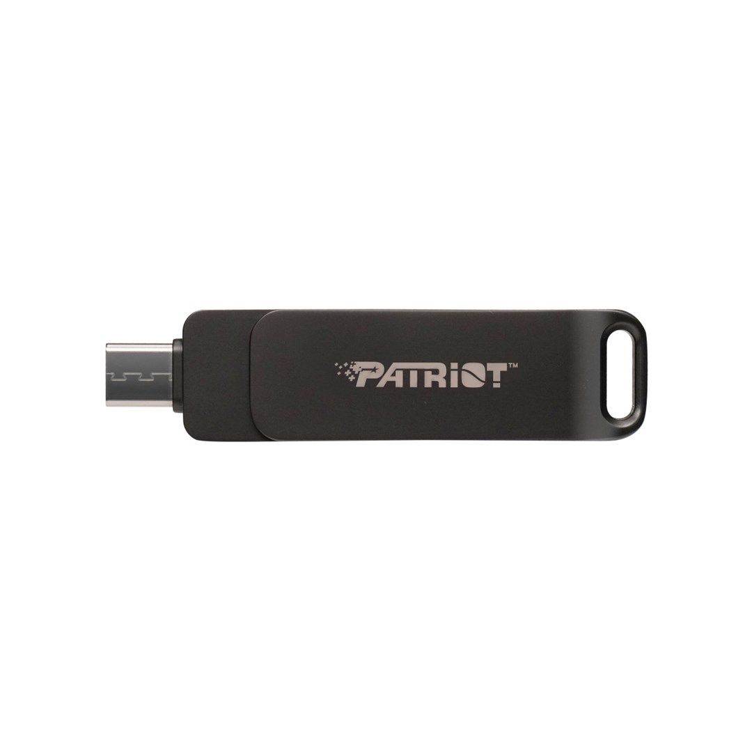 cps-de9b679362e2f053431c827d34c0c114-2026-01-14-21-10-21 Flashdrive PATRIOT Rage R550 64GB 100 MB/S USB A+C Swivel Design (PE64GR550DSAD) Black - imagine 1
