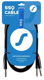 SSQ JSJM1 SS-1452 Cable Jack Stereo - 2x Jack Mono 1 m Black