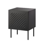 Bedside table 2 pcs. SIENA 44.5x40x59 black matt