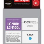 Activejet AB-1100CNX ink (replacement for Brother LC1100/LC980C; Supreme; 19.5 ml; cyan)