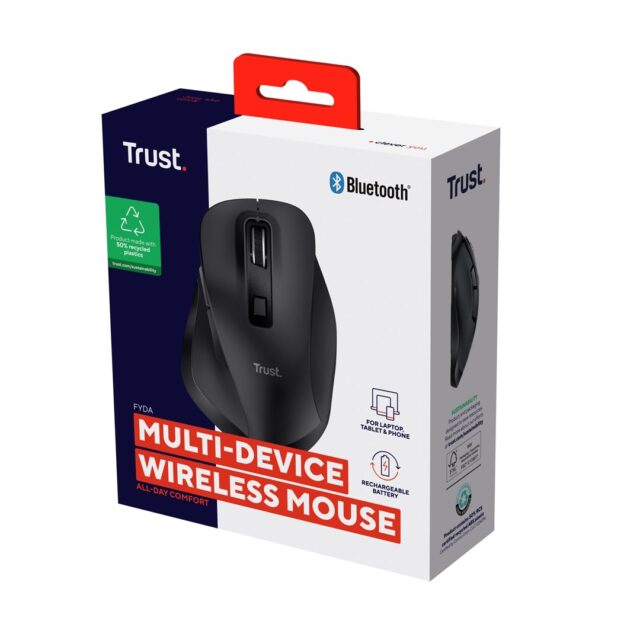 Trust Fyda mouse Office Right-hand RF Wireless + Bluetooth Optical 2400 DPI - imagine 3