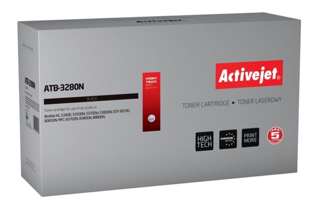 Activejet ATB-3280N Toner cartridge (replacement for Brother TN-3280; Supreme; 8000 pages; black) - imagine 2