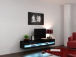 Cama TV stand VIGO NEW 30/180/40 black/black gloss