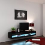 Cama TV stand VIGO NEW 30/180/40 black/black gloss