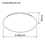 Modern LED ceiling plafond Activejet OPERA LED 12W - imagine 3