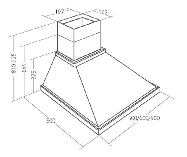 Akpo WK-4 Rustica Country 450 m3/h Wall-mounted Beige  Wood - imagine 2