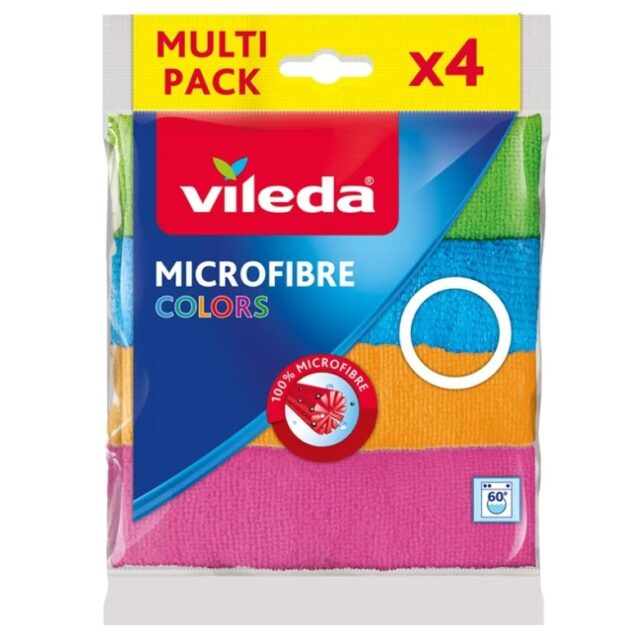 Cleaning Clothes Vileda Microfiber Colors 4 pc(s) - imagine 2
